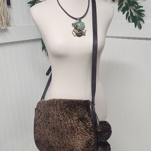 Patricia Nash Brown Textured Crossbody Bag